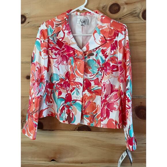 NWT! Vintage Le Suit womens 2 piece set. Blazer & Skirt. Island escape! Size 6P - Picture 2 of 8